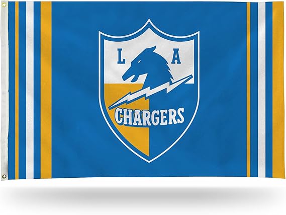 Rico Industries NFL Los Angeles Chargers AFL Alternate 3' x 5' Banner Flag 3' x 5' Banner Flag Single Sided - Indoor or Outdoor - Home Décor