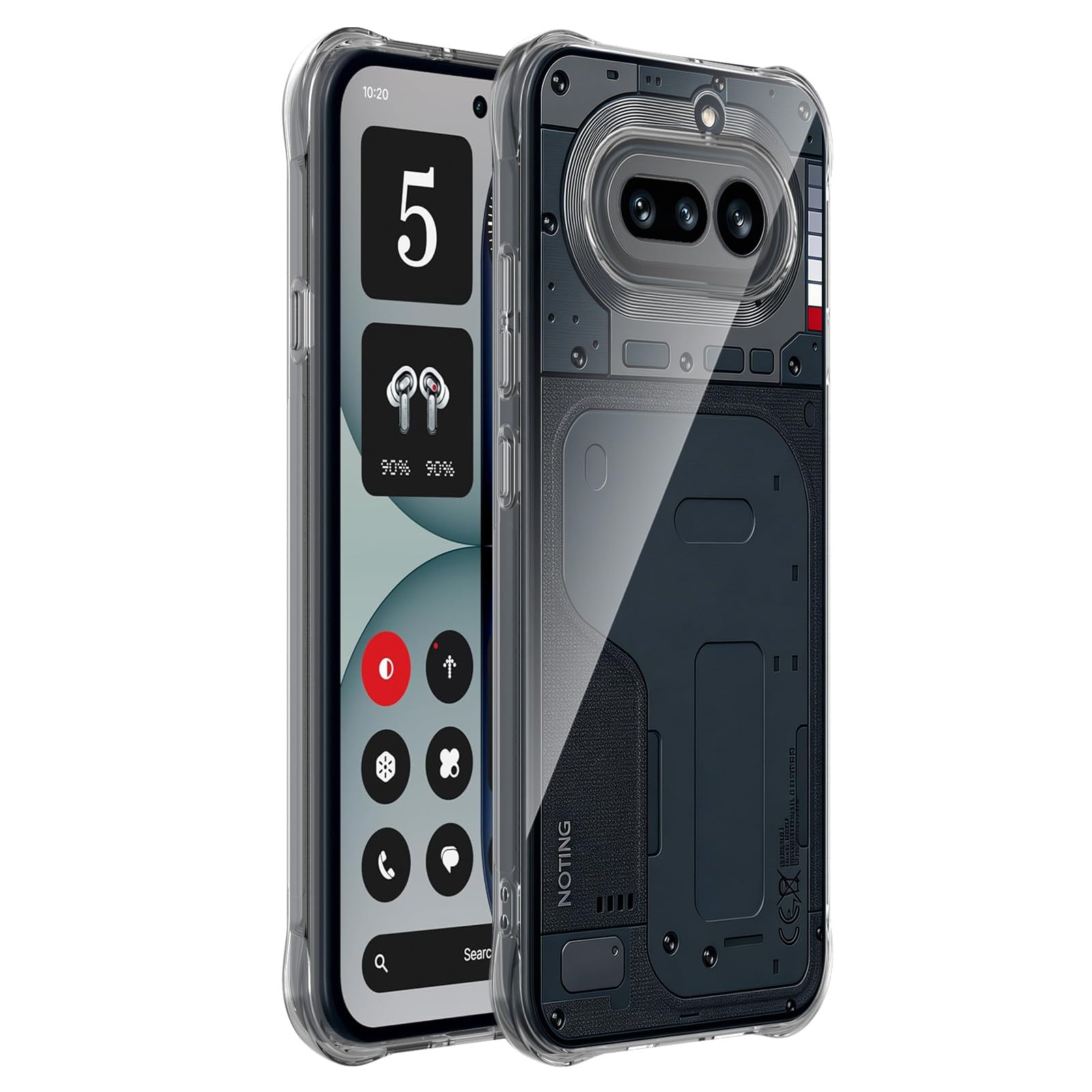 Yenwen Trasparente Cover per Nothing Phone 4a Custodia, Crystal Cover in TPU Ultrasottile, Flessibile e Trasparente, Antigraffio, Antiurto