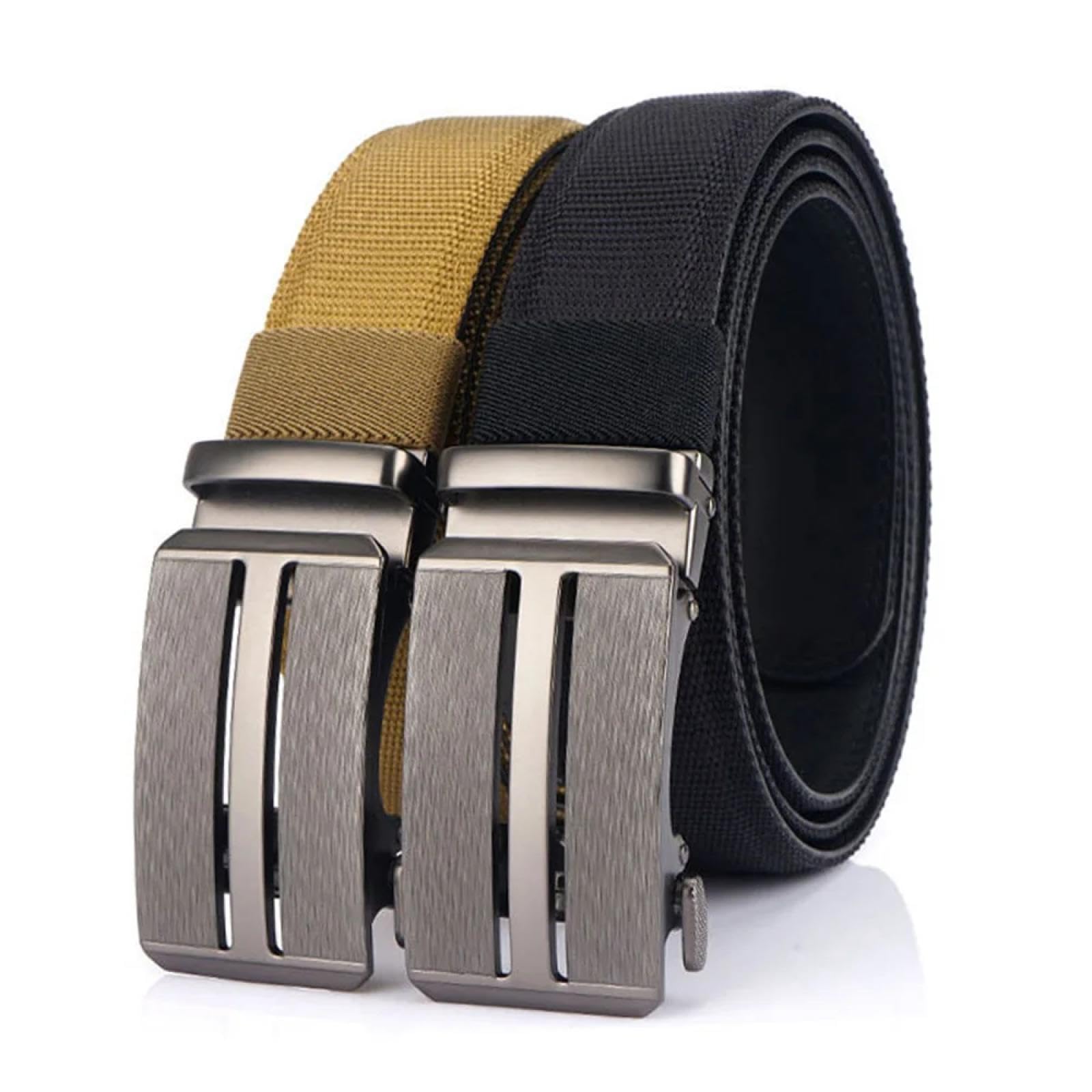Cinture Cinture da Uomo in Nylon per Uomo, Design Formale, con Fibbie Forate, Accessori per Jeans, 3,5 Cm, Larghezza