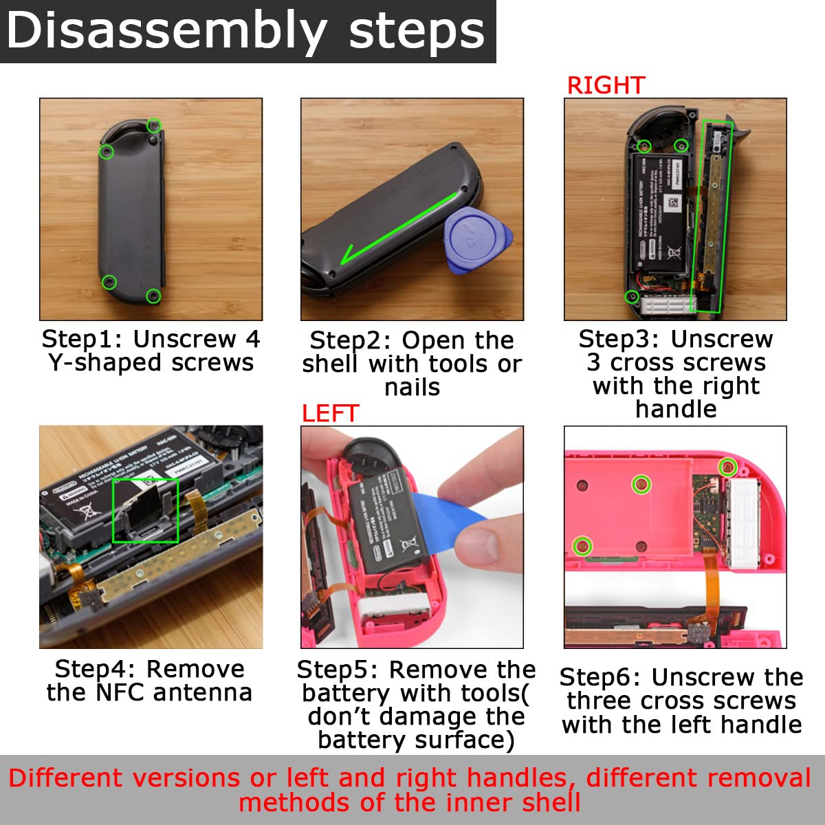 ZHUROUPU Metalowe zatrzaski, klamry, części zamienne R & L
