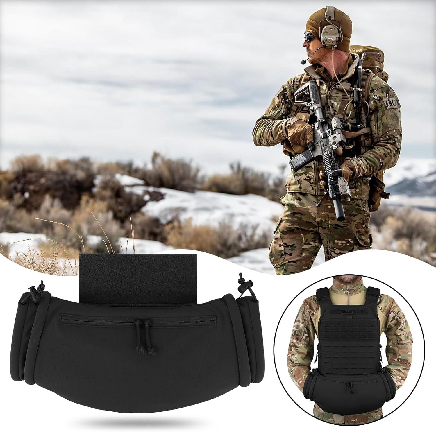 PETAC GEAR Tactical Hand Warmer,Portable Drop Hanger Waist Handwarmer Pouch for Hunting Golf Camping Fishing, Hiking, Football Winter Outdoor Field Survival.