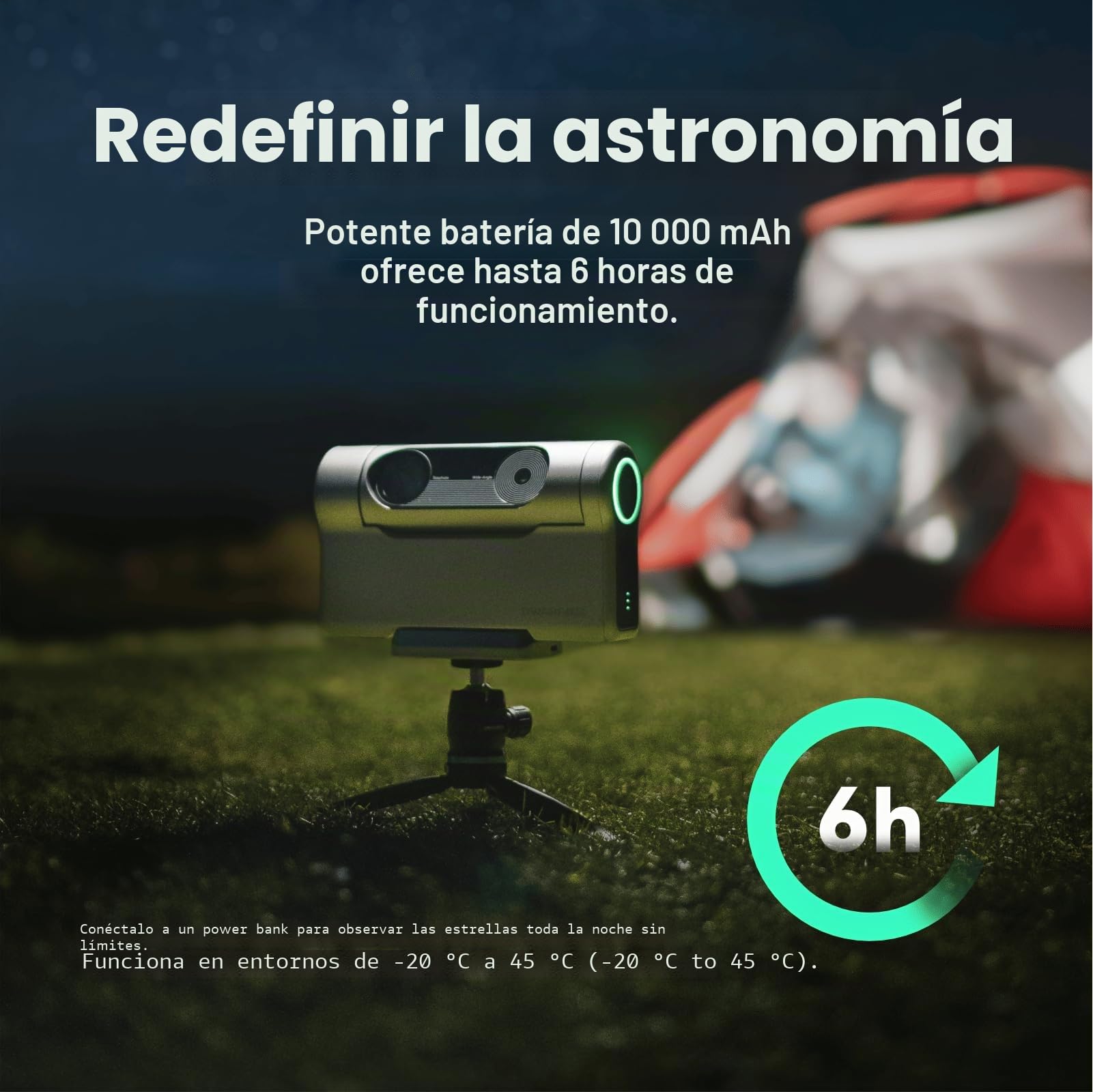 DWARFLAB Telescopio inteligente Dwarf 3 - Portátil, captura astronomía/vida silvestre/panorama, modo ecualizador, procesamiento en la nube, seguimiento de coche 4K, ultraligero, 3 libras, adecuado