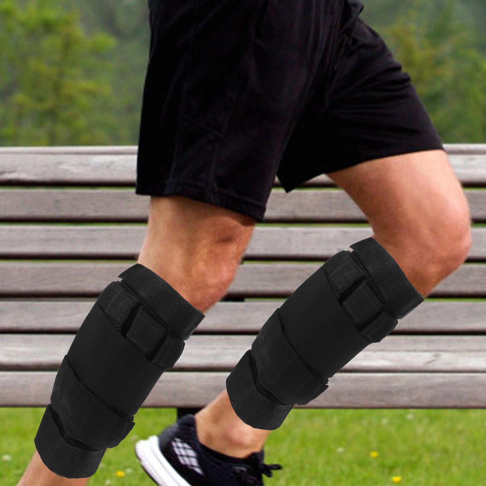 PRETYZOOM Cavigliere con Pesi per Uomini 2 Unità, Fascia Regolabile per Corsa e Palestra, Tessuto Traspirante in Cotone e Rete, Aggiungi Resistenza all'Allenamento