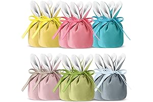 Funtery Easter Bunny Gift Bags - Bunny Party Favors for Kids and Adults