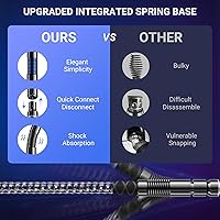 Vista 4 de Ehaho 2 piezas luces de látigo de 1 pie para UTV ATV con base de resorte, luz LED de látigo tres veces más brillante con interruptor basculante y 6