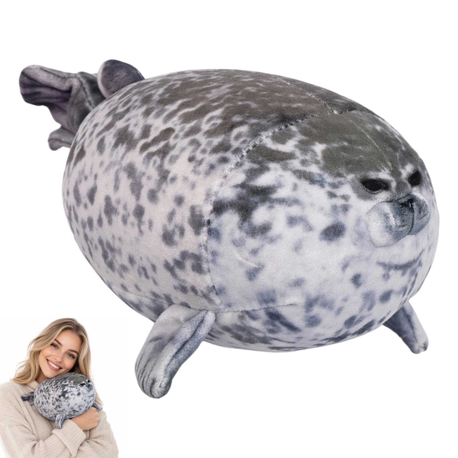 Ywikfag Seal Plush, Weighted Stuffed Animal, Chubby Seal Plushie for Emotional Comfort and Office Relaxation, 20 cm Seal Teddy Companion