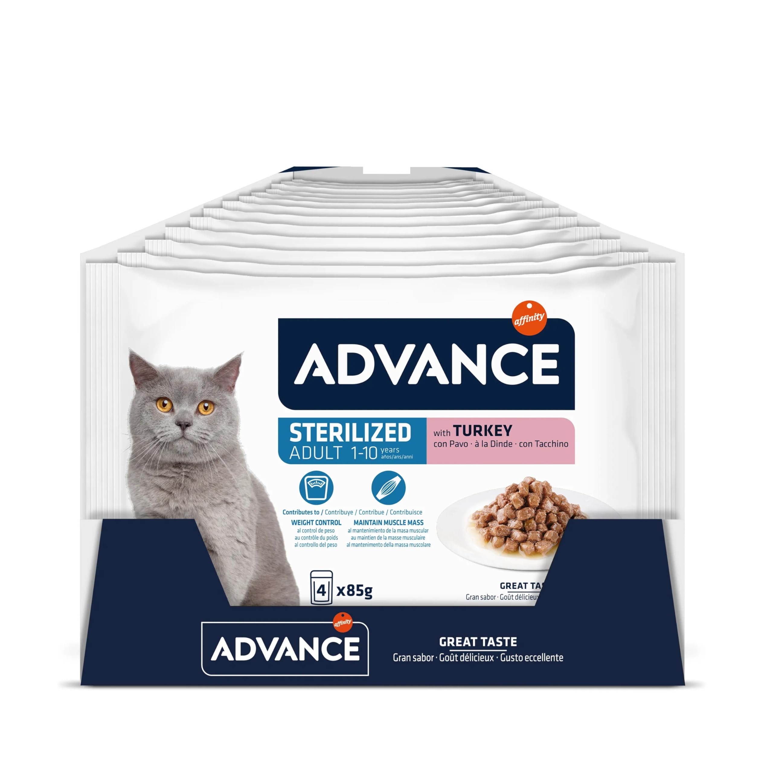 Advance Comida Húmeda para Gatos Adultos Esterilizados con Pavo