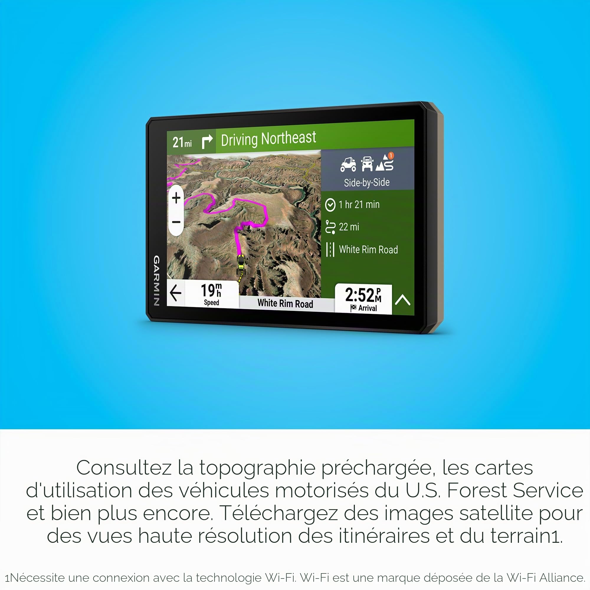 Garmin Tread® 2, Powersport Navigator, Affichage Convivial avec Gants de 6 Pouces, conçu pour Les Conditions météorologiques extrêmes, cartographie préchargée, sentiers de motoneige pour Les