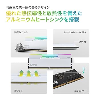 Amazon | ESSENCORE KLEVV デスクトップPC用 メモリ DDR5 6000