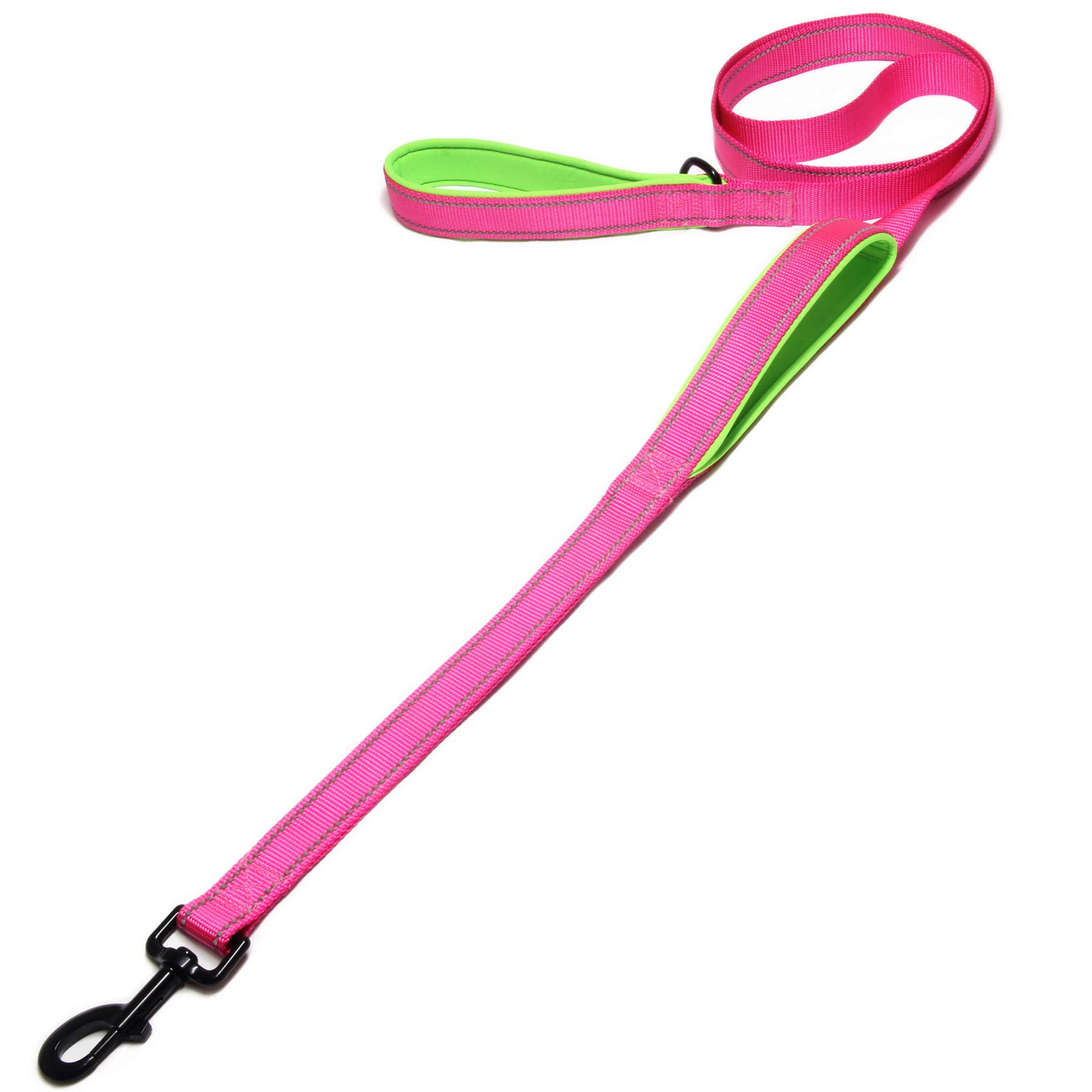Maxpower Planet Dog Leash 6 Feet with Double Padded Handle, Heavy Duty, Reflective, Pink - Leashes for Medium and Large Dogs