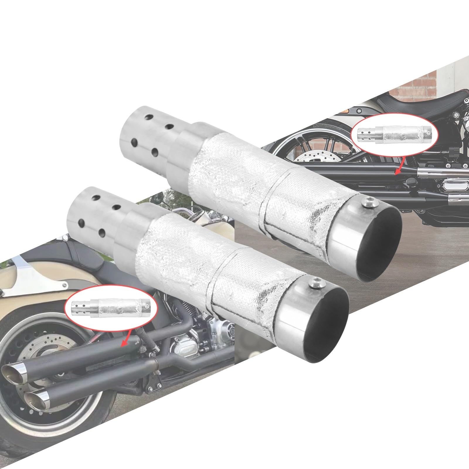 Osłona Tłumika Termiczna Uniwersalny tłumik motocyklowy Quiet Baffle rura wydechowa tłumik pasuje do Harley Sportster XL 48 883 Osłona cieplna wydechu
