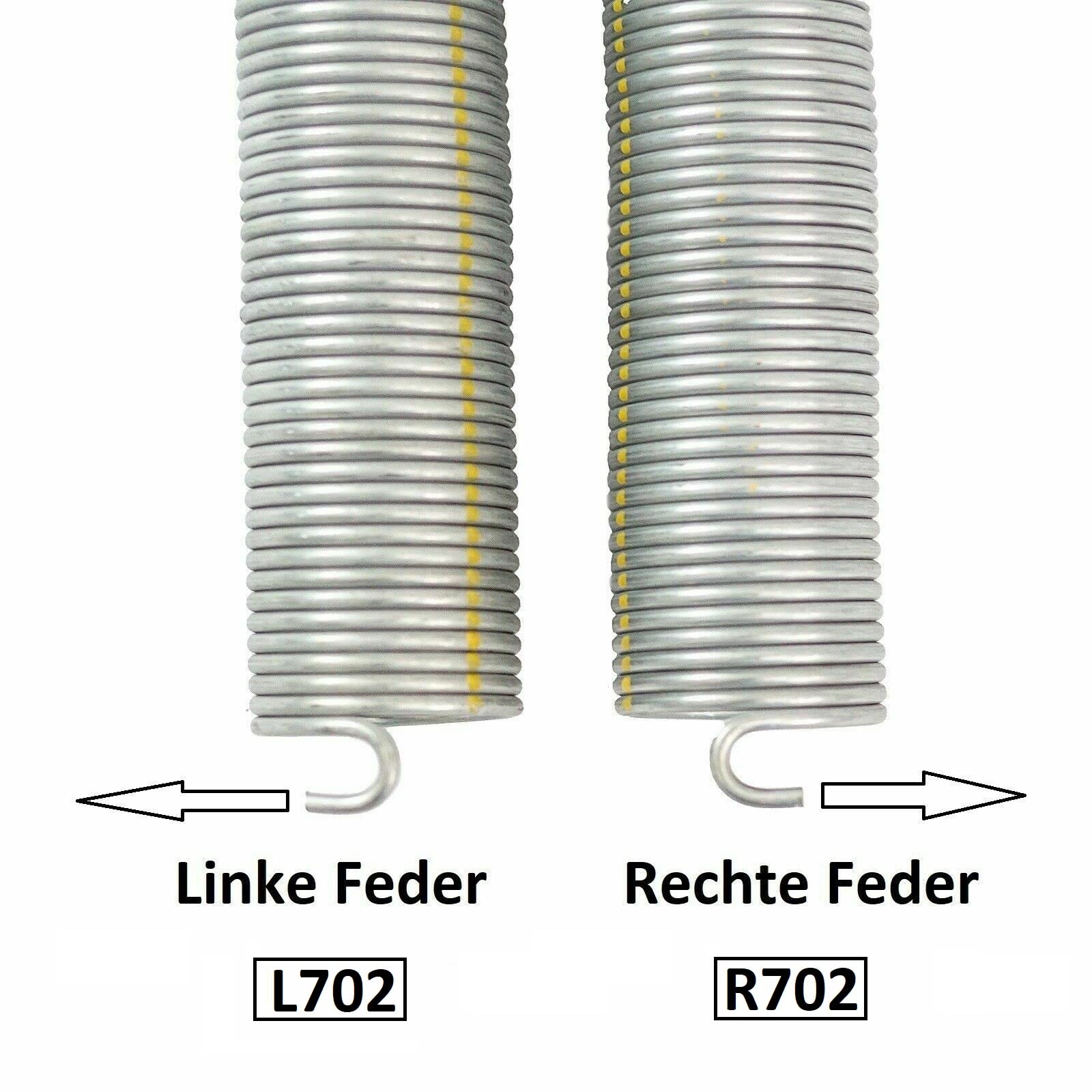 2 molle a torsione R702 + L702 / L21 R21, per porta del garage Hörmann