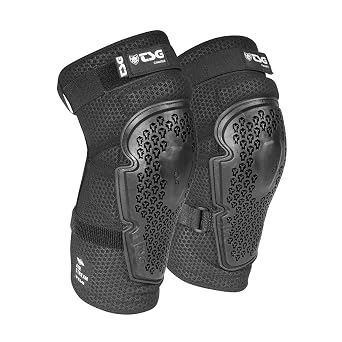 TSG Kneeguard Chamber, Bike Protection MTB Knee Pad, Softshell, Gel Foam, Superlight, Pre Shaped, Comfortable, Ventilated, Flexible, Shock Absorbent, Non Slip NBR Top, Silicone Bottom, Black