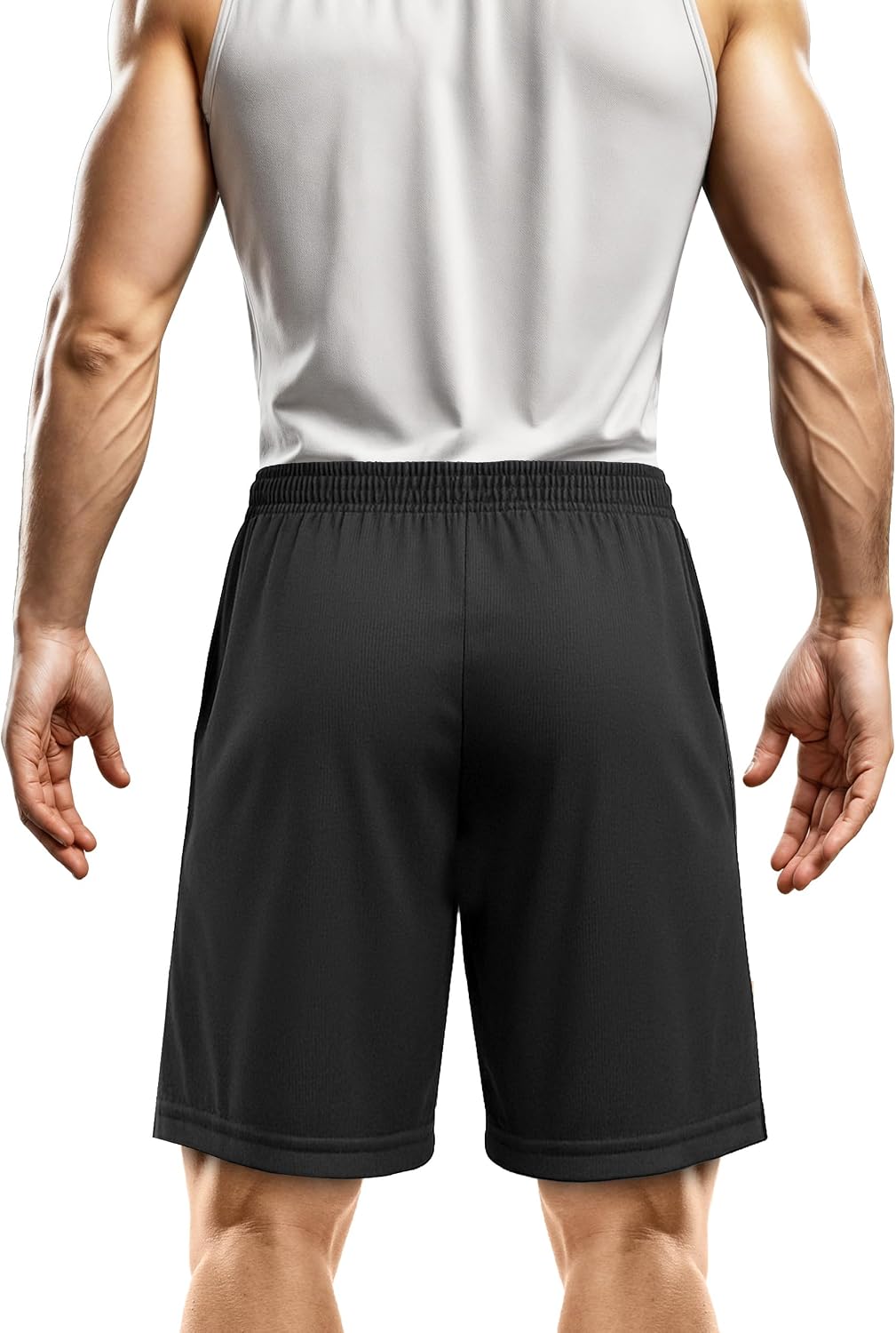 NY Threads Men's Quick Dry Lightweight Sports Shorts with Pockets image 2