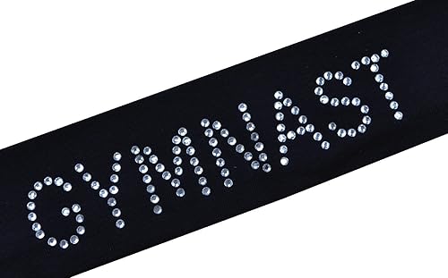 Miniatura 2 de Diadema elástica de gimnasia de algodón con diamantes de imitación para niñas, adolescentes y adultos, regalos para gimnasia