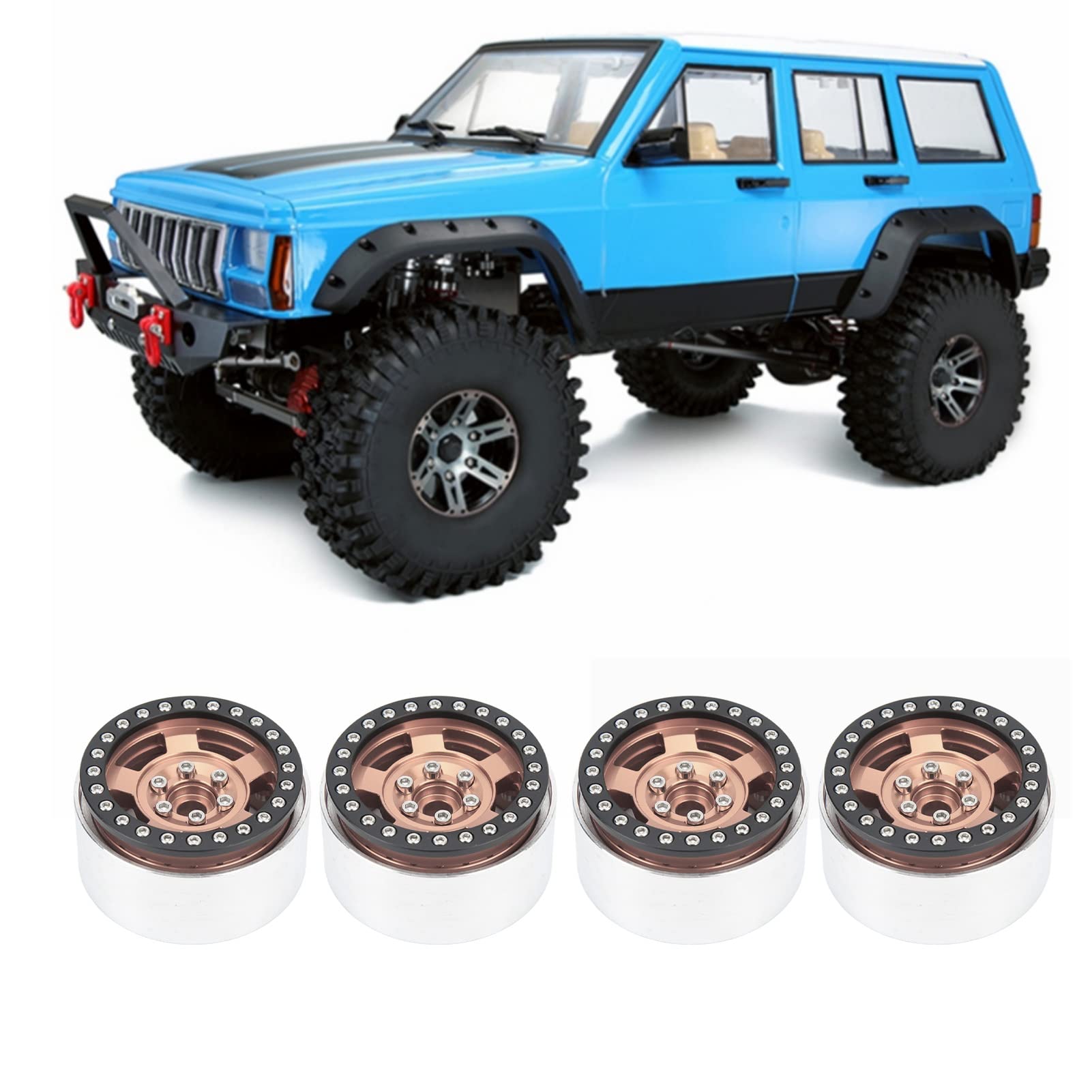 Metalowe felgi RC 1,9 cala dla lepszej wydajności SCX10 90046 AXI 03007 MST 1/10 RC Car (Bronce)