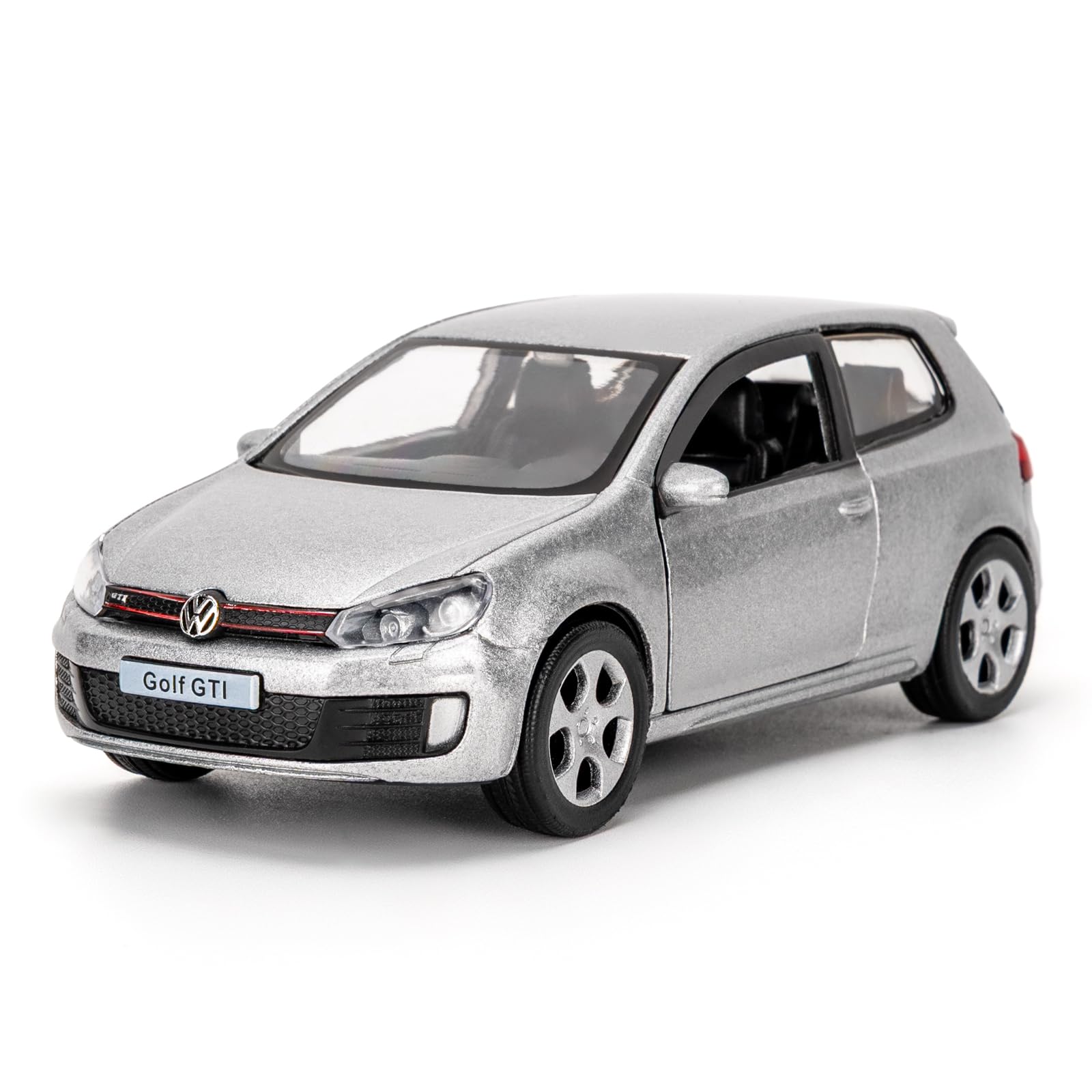 RMZ City Volkswagen Golf GTI Car Model, 1/36 Scale Casting Zinc Alloy Toy Car for Kids, Pull Back Vehicles for Toddlers Kids Boys Girls Gift (Silvery) — image 1
