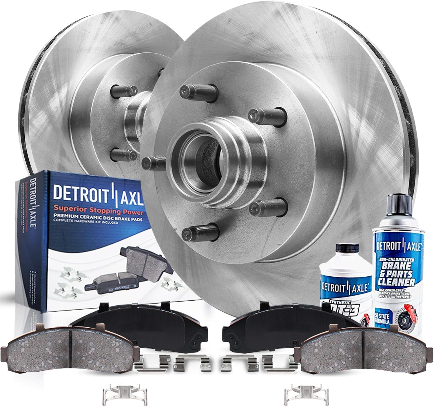 Detroit Axle Front Brake Kit for 1998–2002 Ford Ranger (10.28" Rotors)