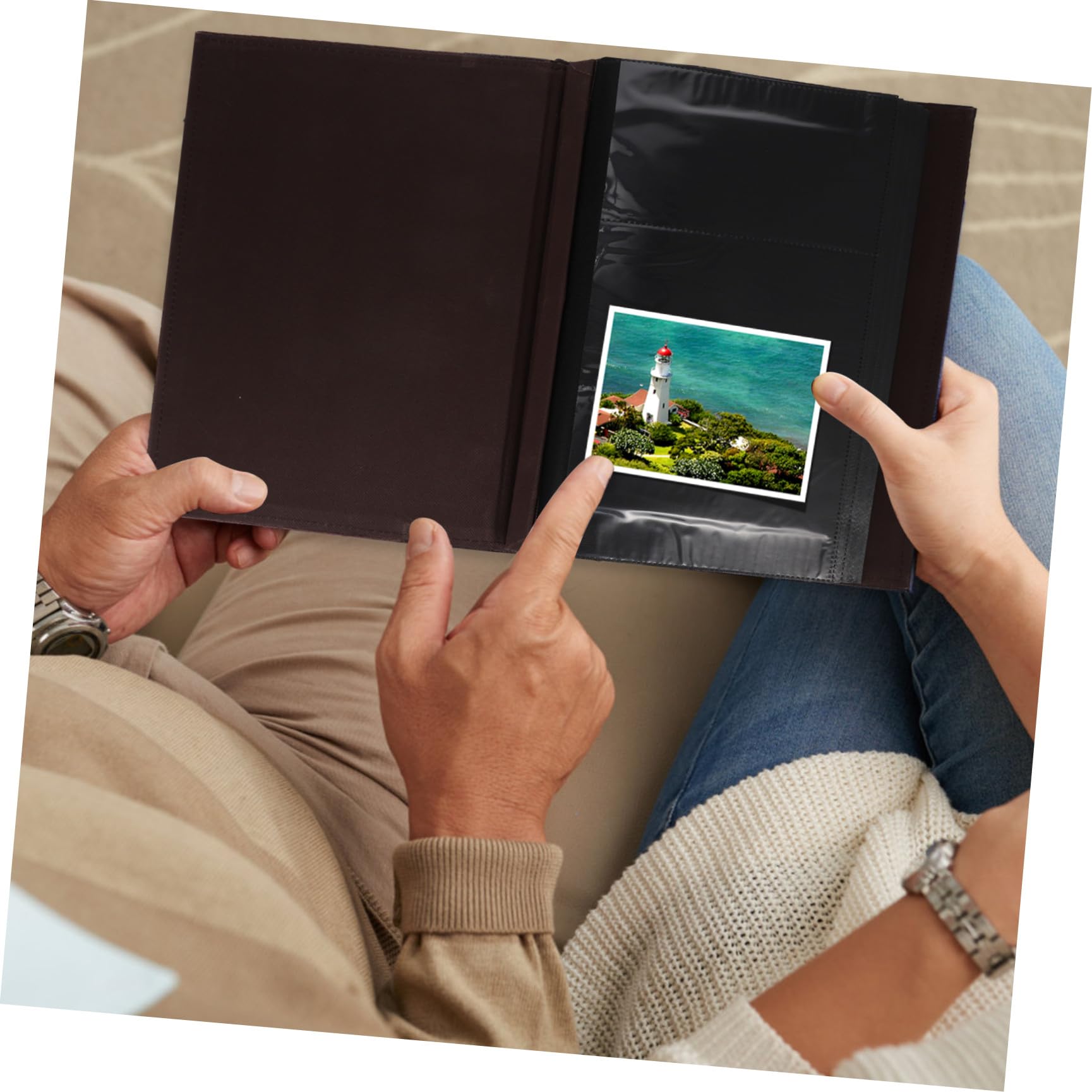 Gadpiparty Album Photo à Remplir en Cuir Pu avec Reliure Solide, Style Simple et Délicat, pour Anniversaire et Anniversaire, pour Familles et Amis