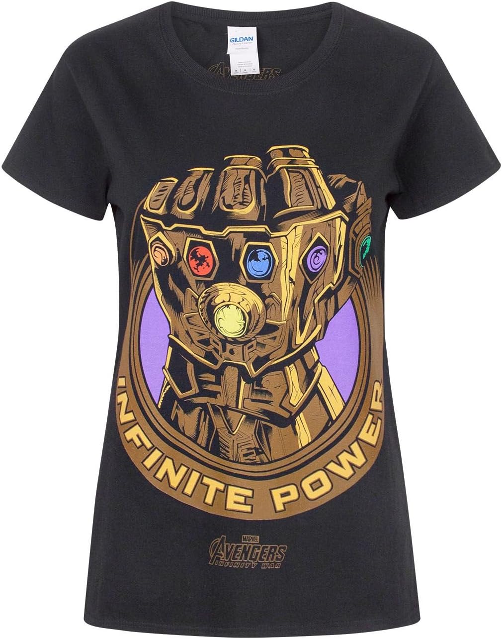 Avengers Infinity War Marvel Thanos Infinity Gauntlet Women's T-Shirt Black