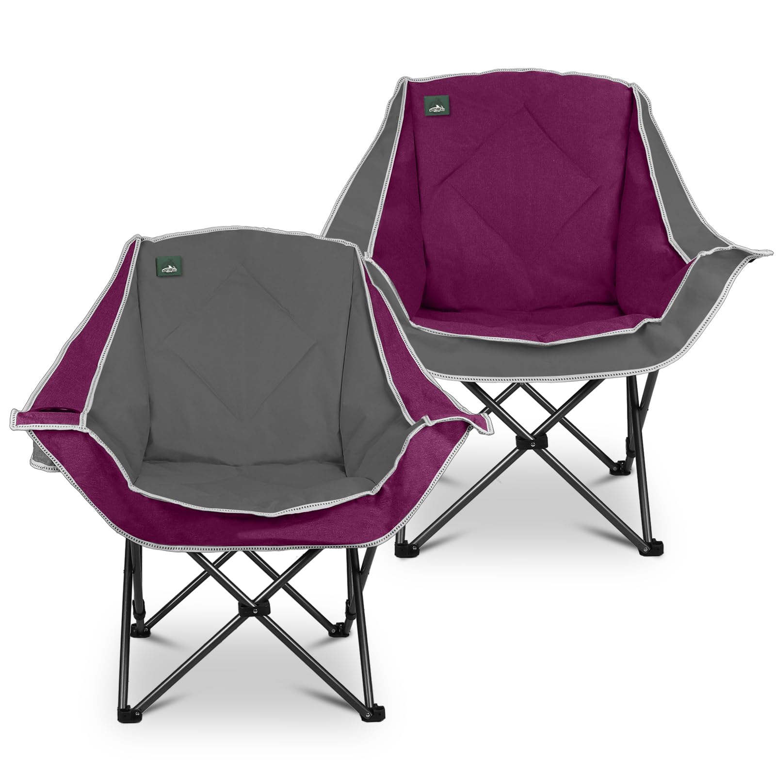 Chaise de camping surdimensionnée pour soulager le dos pliante