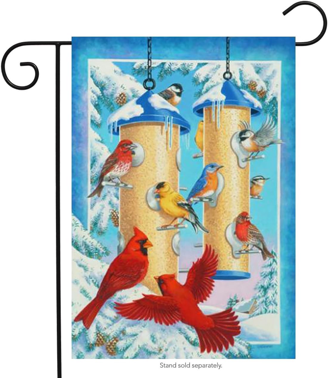 Songbirds Delight Garden Size Decorative Flag