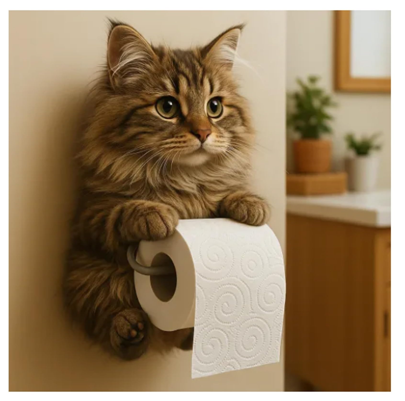 Support Papier Toilette 3D Chat – Décoration Mignonne et Rigolote, Porte-Rouleau Mural pour Salle de Bain et Cuisine, Idée Cadeau Chat Support Papier Toilette 3D Chat – Décoration Mignonne et Rigolote, Porte-Rouleau Mural pour Salle de Bain et Cuisine, Idée Cadeau Chat