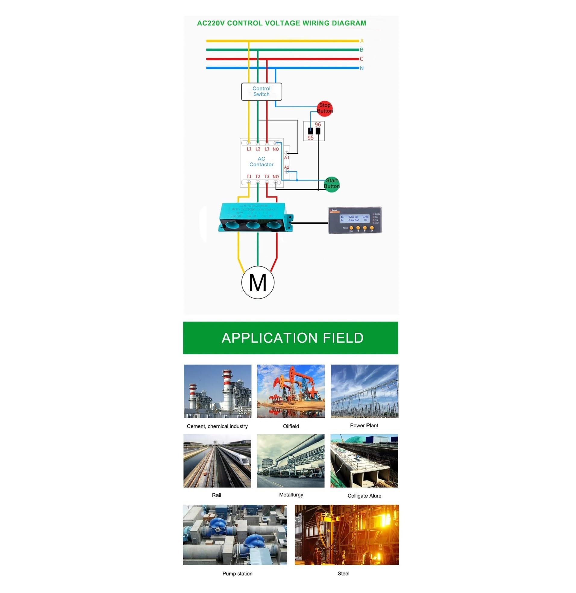 Los relés protectores de motores inteligentes resuelven problemas de sobrecarga, fugas, bloqueos y fallas de fase utilizados en minas de carbón, petroquímica, energía eléctrica, barcos, construcción c