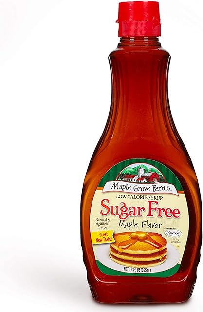 Maple Grove Farm Sugar Free Maple Flavor Syrup 355 ml, Low Carb, Diabetic