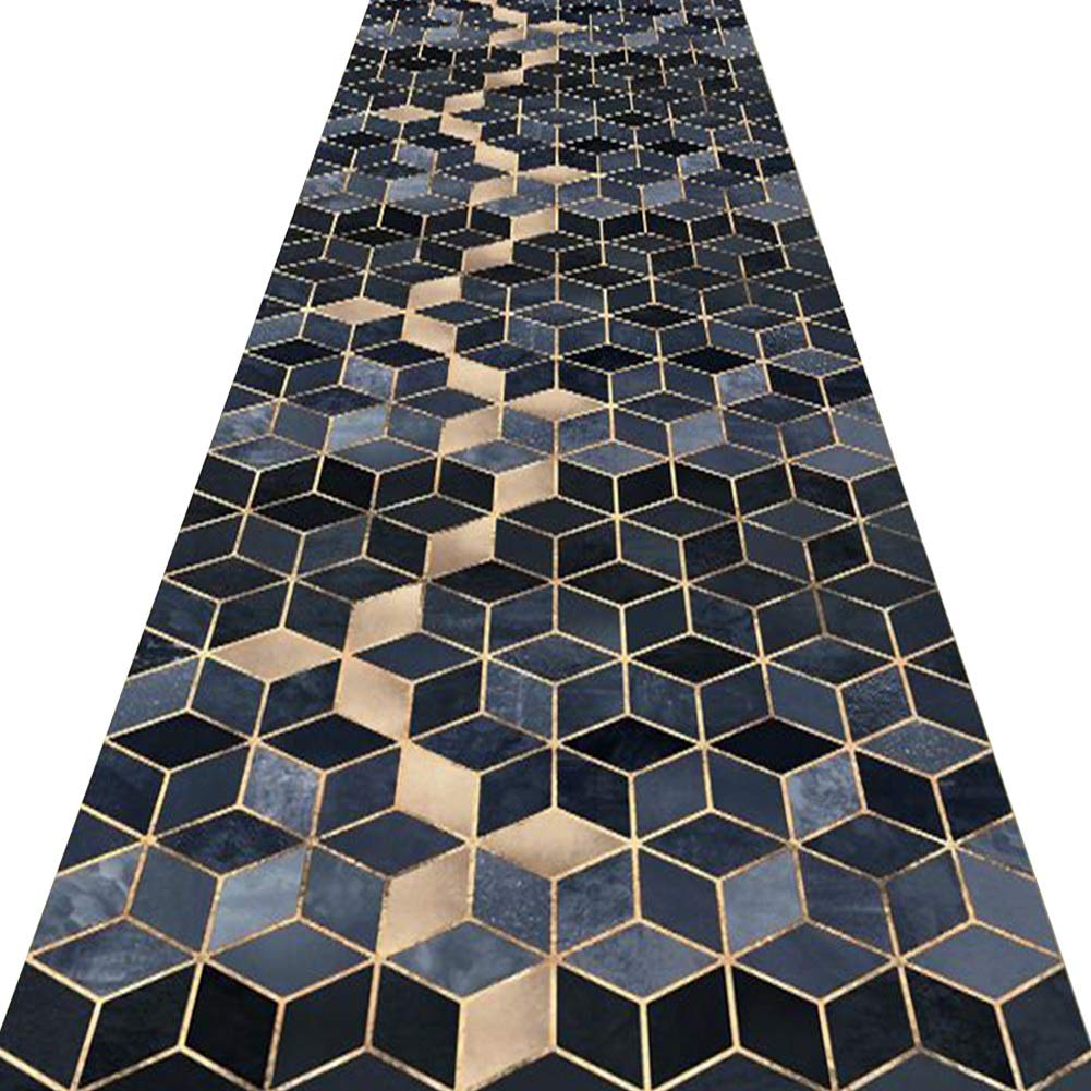 LXHONG-Runner Rugs，Bath Mats Non-Slip Do Not Fade Easy to Clean Blended Hallway Living Room Support Customization (Color : A, Size : 0.8x6m)