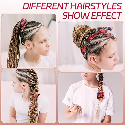 Miniatura 6 de Spiral Lock Hair Tie Dreadlock Accessories - LUCHOI Bendable Loc Hair Tie Ponytail Holder, Iron Wire Long Dread Locks Hair Tie for Women Men Thick