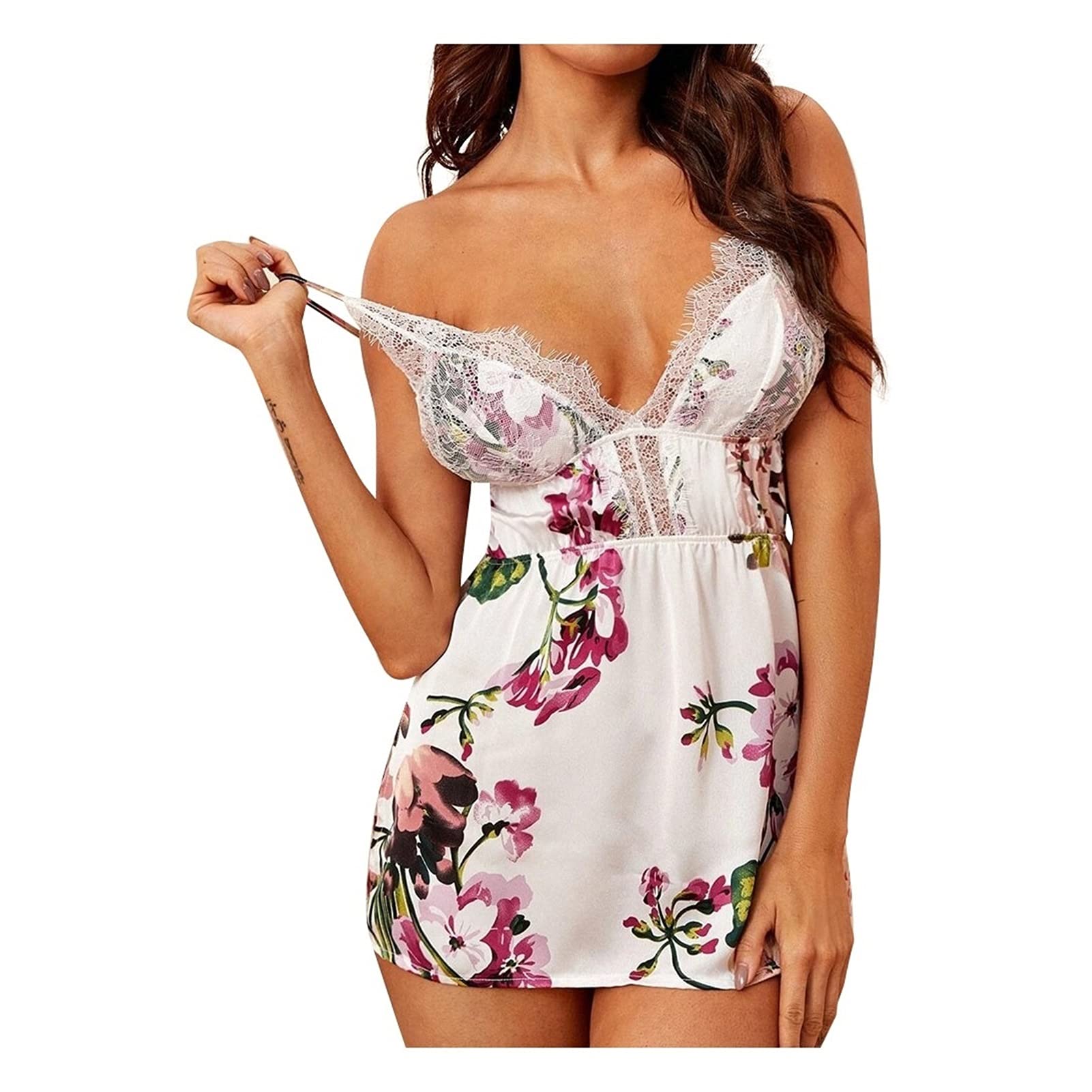 Set di Lingerie Sexy da Donna Set di Reggiseni di Pizzo per Donna, Reggiseno di Bralette con Cinturino in Pizzo e Set di Biancheria Intima Push-up