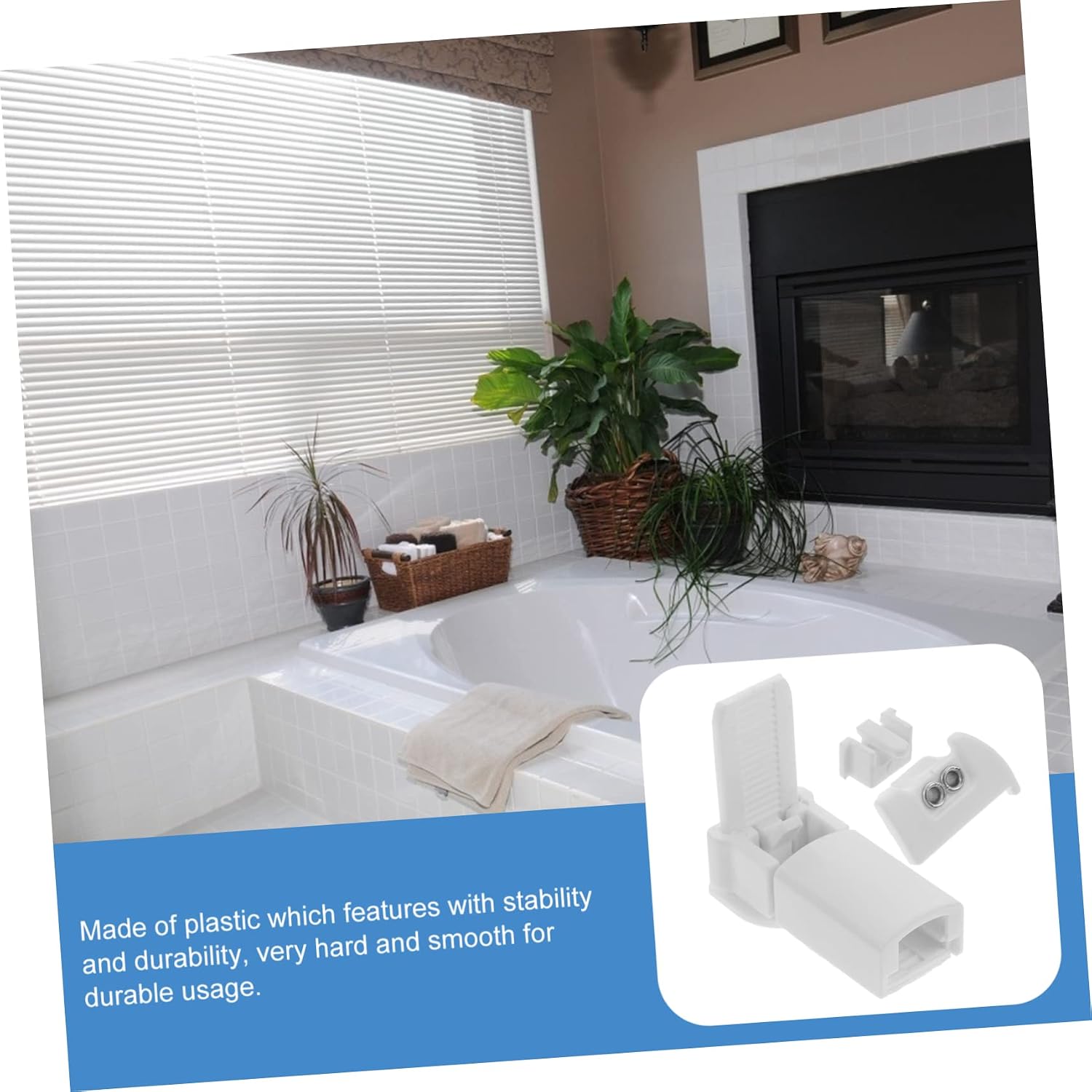 Cabilock 5sets Pleated Blind Replacement Parts Complete Repair Kit for Vertical Blinds Sturdy Components Easy Installation Accessories for Home Use Includes of Left and Caps