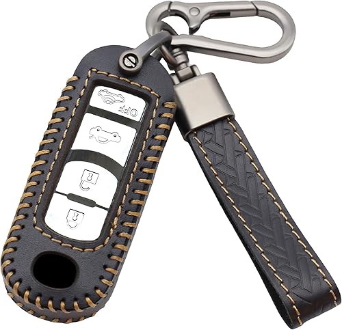 YUBOMT Funda para llavero Mazda, de piel auténtica, con llavero para Mazda 2, 3, 6, CX3, CX4, CX5, CX7, CX9, Atenza Axela, MX5, Miata, accesorios,