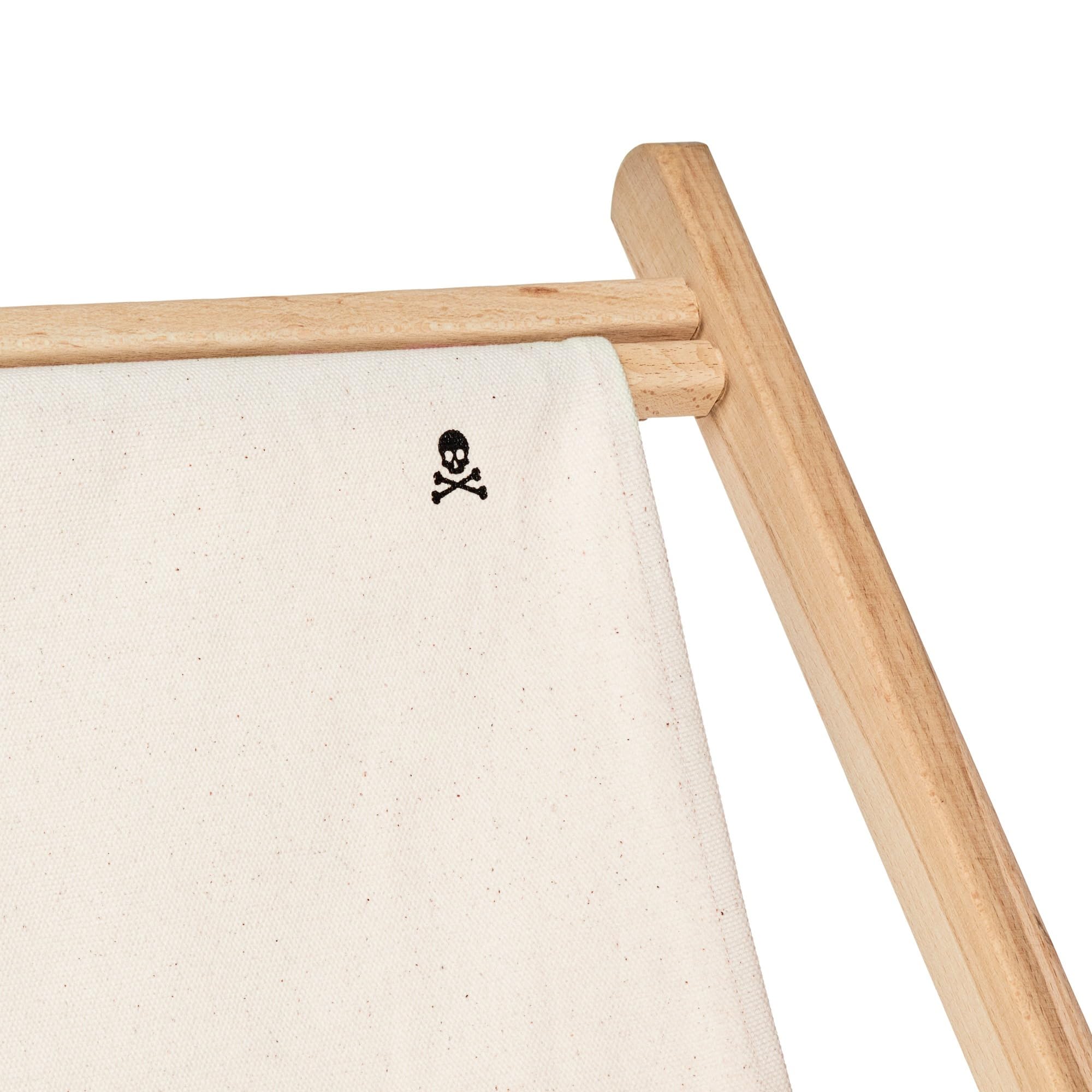 Scalpers - Hamaca de Madera de Haya Plegable sin Brazos Estructura sin Barniz Lona Color Crudo
