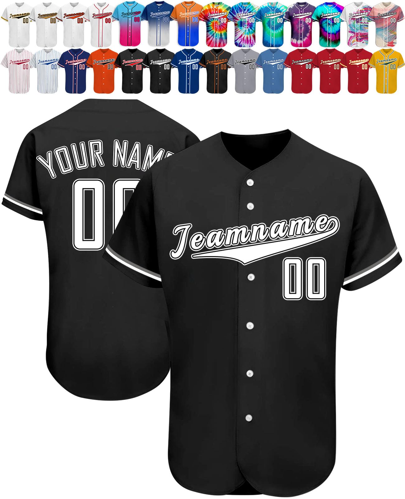 Custom Baseball Jersey, Personalized Baseball Shirts for Women Men Youth, Sports Uniform Customized with Name Number Logo