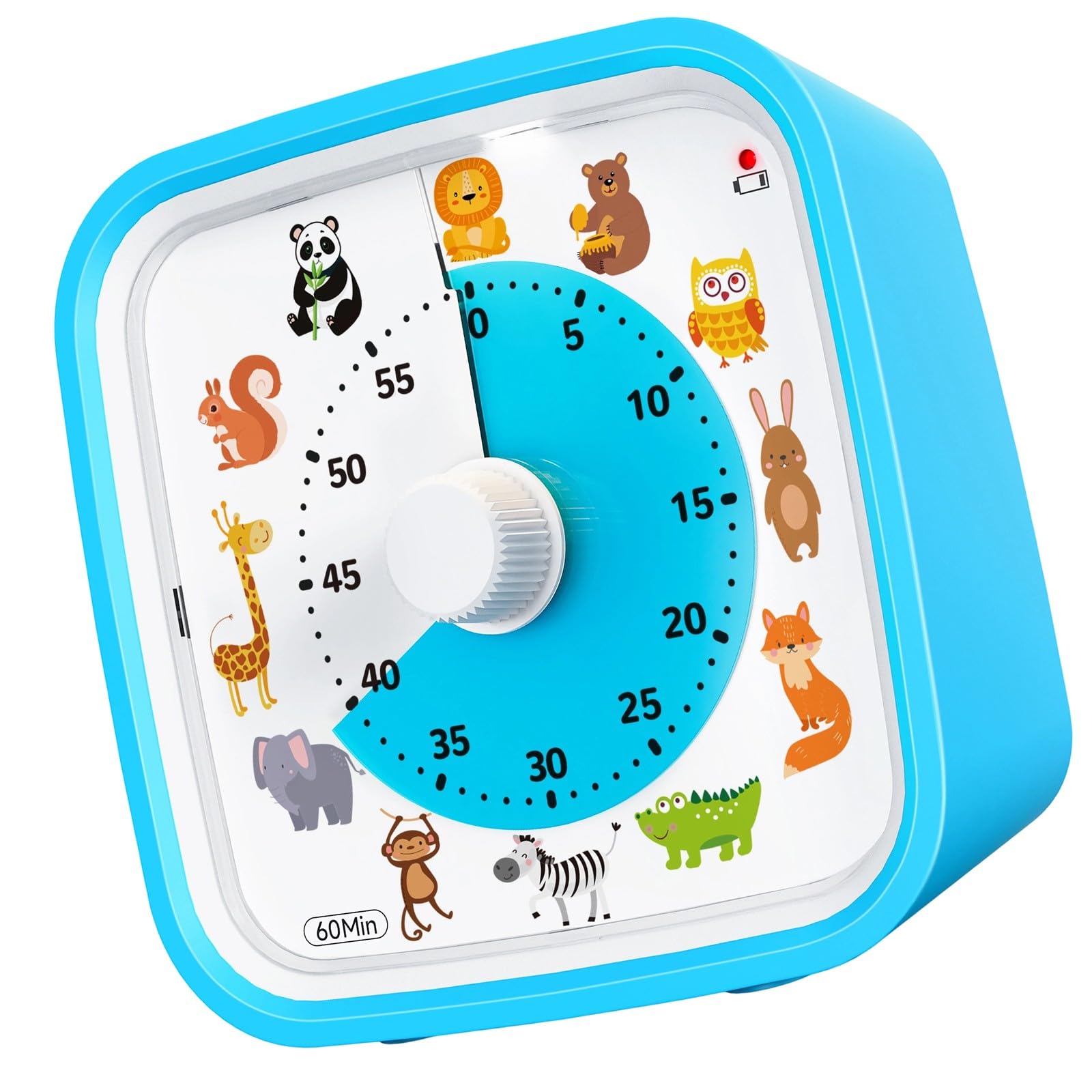 Beimus Animal Design Study Timer Quiet Operations with Nightlight 60 Minutes Countdowns Timer for Homework and Playtimes Kids Visual