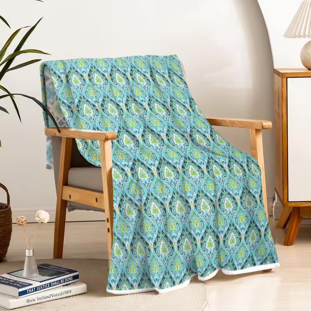 Pure Cotton Jaipuri Dohar for Single Bed | 100% Cotton Reversible AC Blanket with Floral Print | Soft & Lightweight Comforter | All-Season Use | (Dohar_Single_09)-image-41