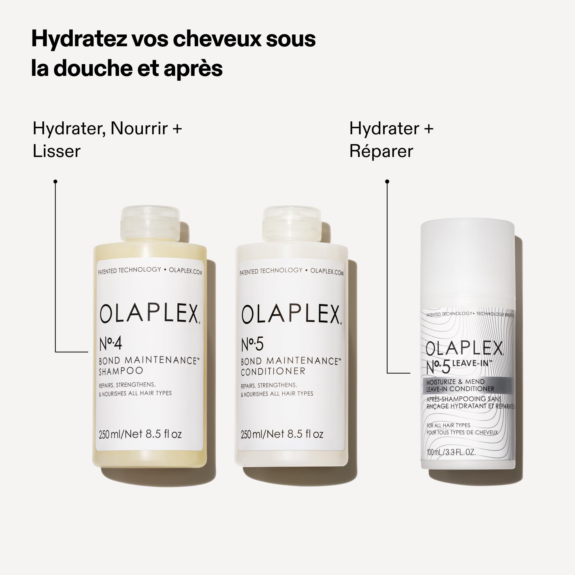 Olaplex N°.5 Leave-In Conditioner: Moisturizes & Mends Split Ends | Reduces Breakage & Repairs, Protects Damaged Hair | For Coily, Curly, Straight, and Wavy, Stocking Stuffers, 100 mL