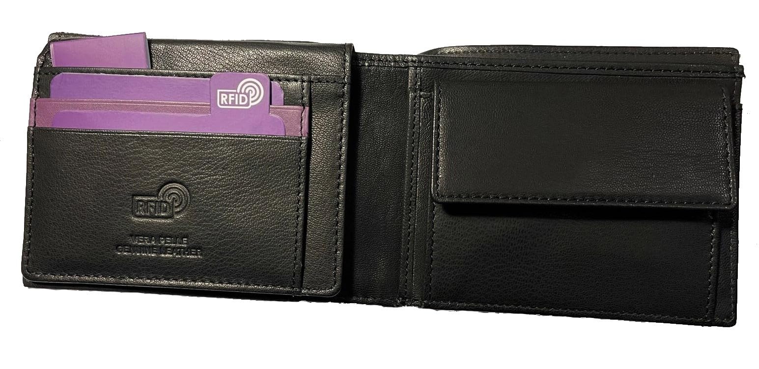 Portafoglio Fiorentina Ufficiale in Vera Pelle Borsellino Portacarte Originale Enzo Castellano PTFFI801