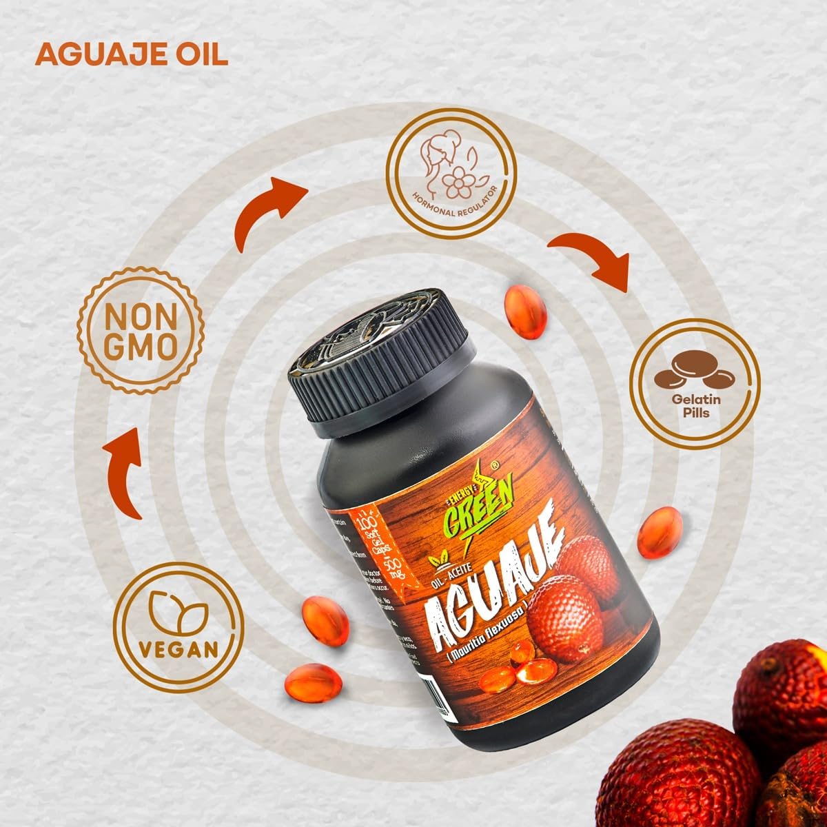 Aguaje Oil Softgel Capsules l Rich Phytoestrogens Source l Female Health Supplement l 100% Vegan Oil and Premium l Sustainably sourced l Amazon Andes - Image 3