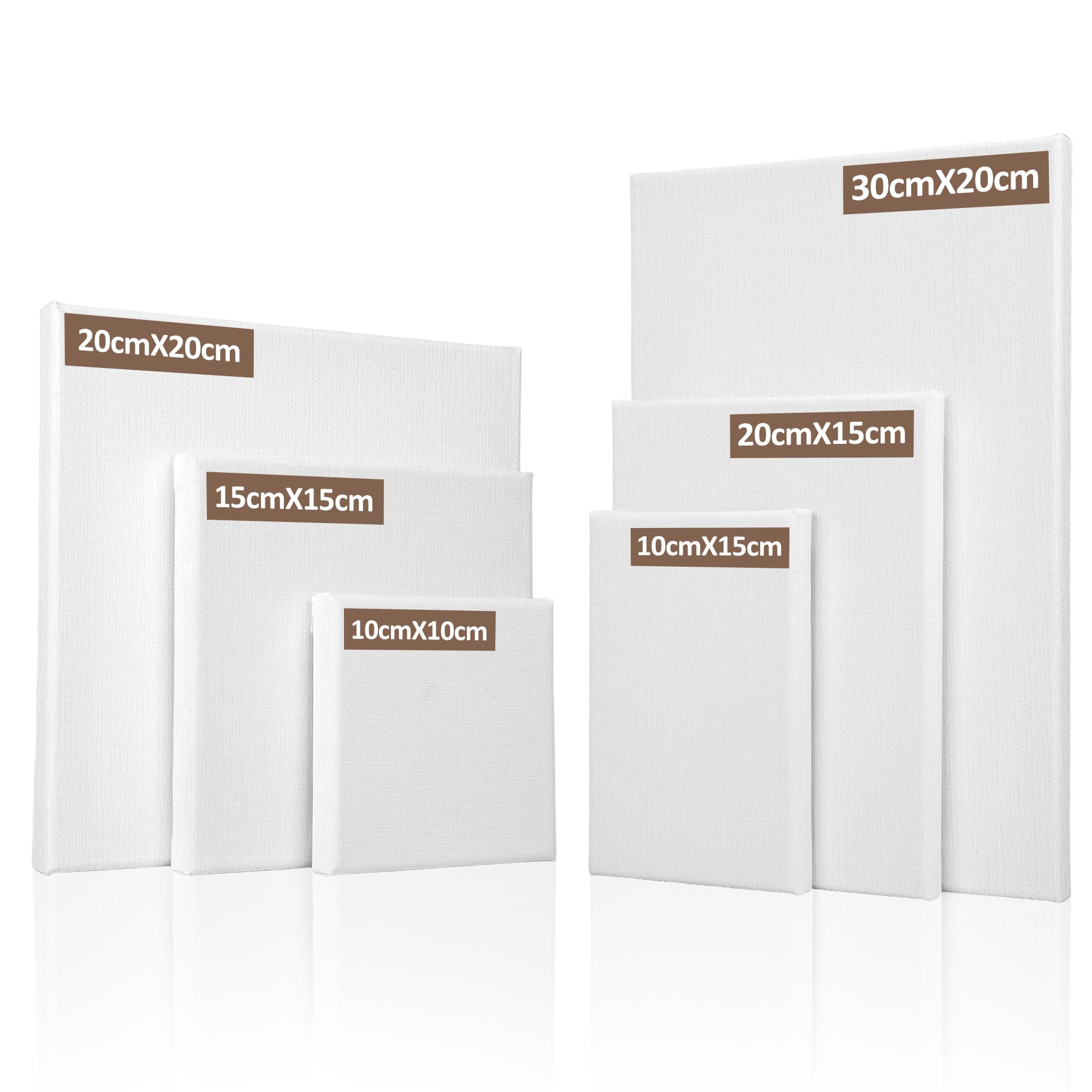 Peinture Panneau De Toile 30X30, 100% Coton 8-Pack De Canvas Toile Peinture, Toile À Peindre, Panneau Toile Blanche