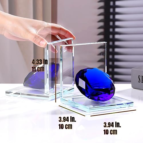 Miniatura 4 de K9 - Sujetalibros decorativos antideslizantes con diseño de ángel de la guarda de cristal dorado