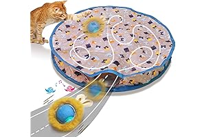 Interactive Multifunctional Cat Hunt Toy Ball Fast Rolling in Pouch with Chirping...