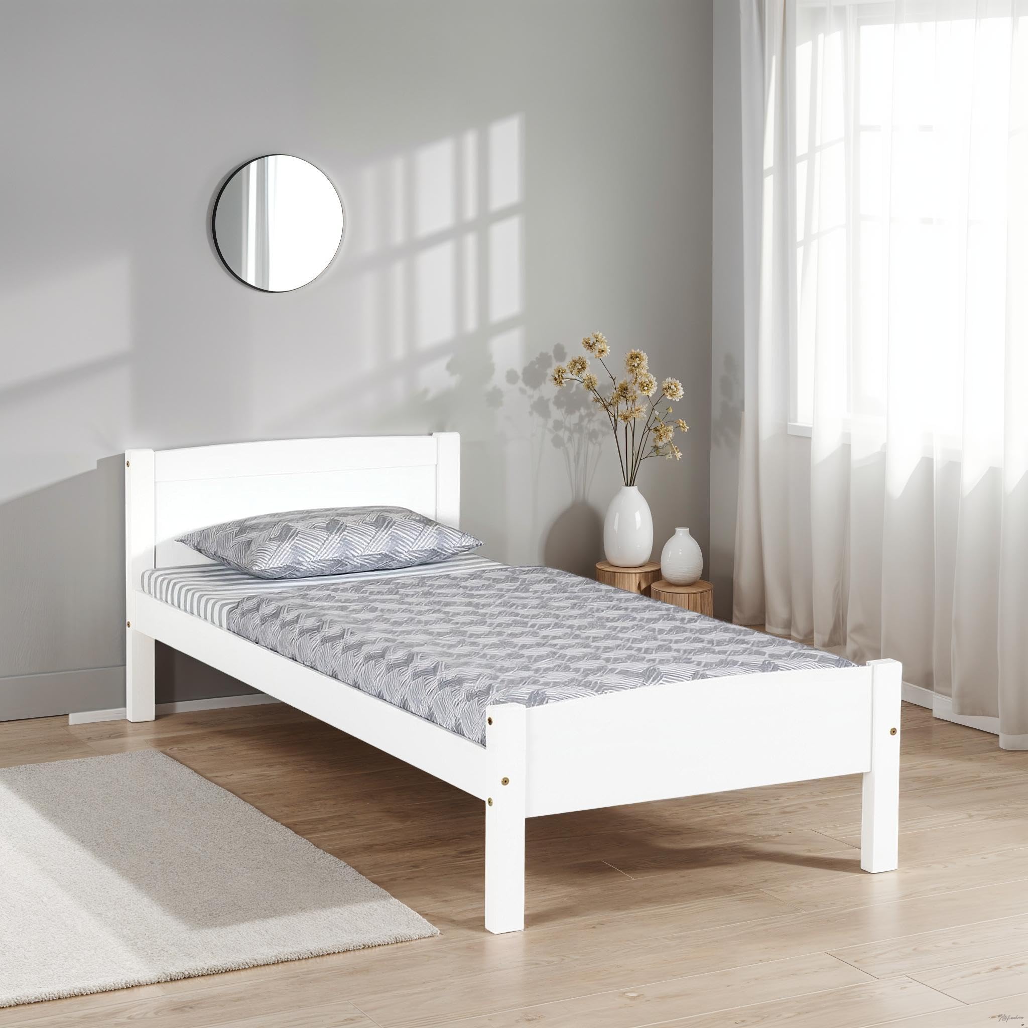 Seconique Amber 3 ' Single Bed Frame - White