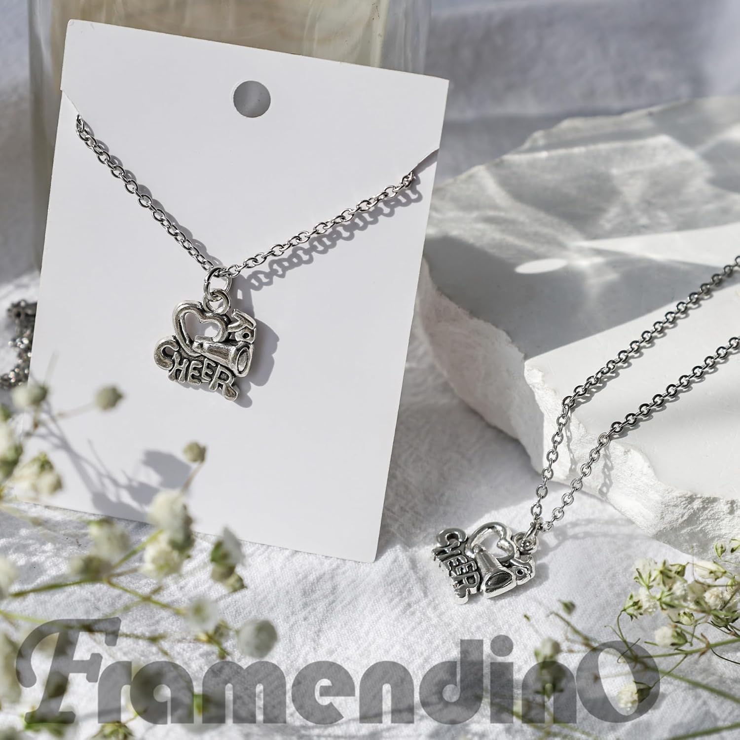 Framendino, 24 Pack Cheerleader Necklace Bulk Charms for Women Sport Jewelry Costume Accessories - Image 7