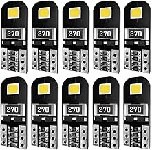 Pack of 10 LED Interior Lighting Car, 12 V White Interior Lights, 80 Lumens, 6500 K Interior Lighting