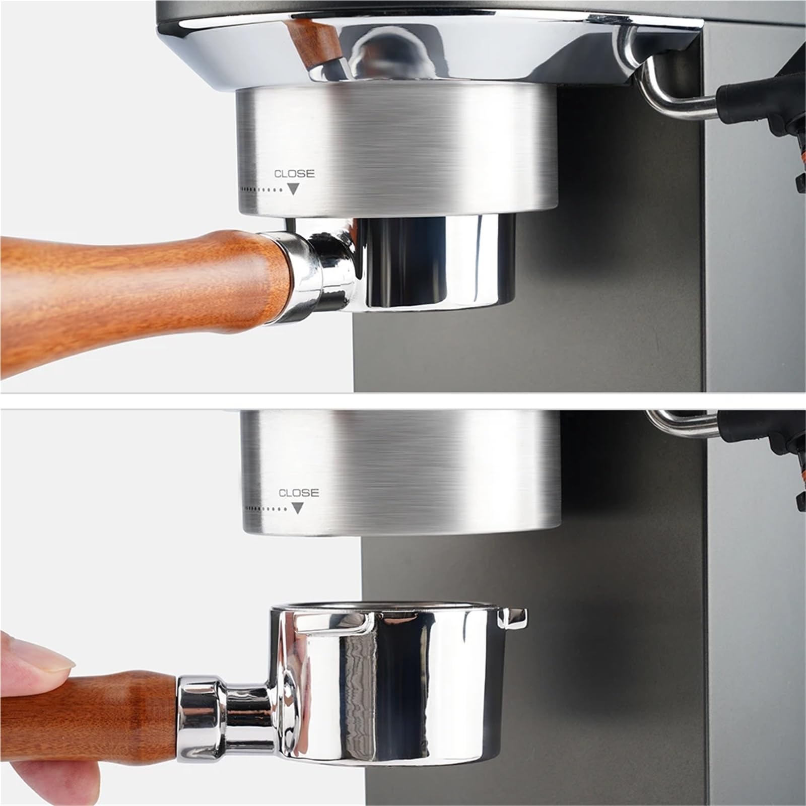 1 unidad de portafiltro repuesto for cafetera espresso, compatible con accesorios for máquinas café Para Café(54mm)