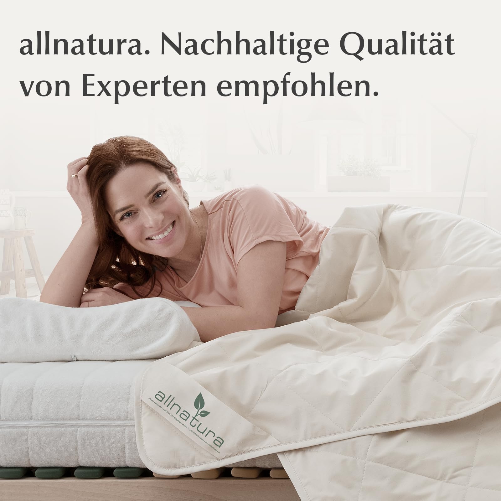 allnatura große flauschige Baumwoll-Plüschdecke Cotona-Double 140x200 cm in Grau, Made in Germany - nachhaltige Sofadecke 100 % Bio-Baumwolle - waschmaschinenfeste Wohndecke Couchdecke