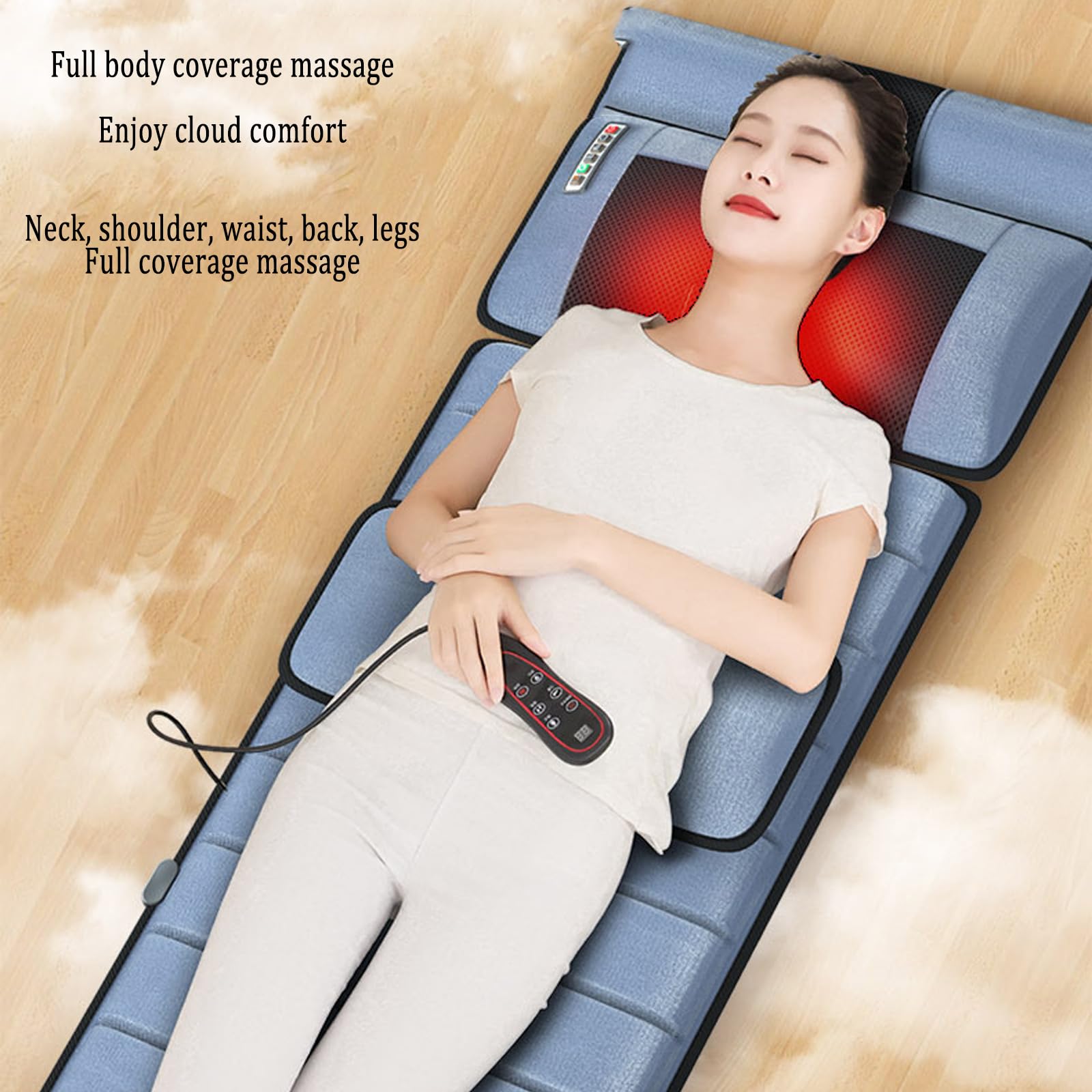 Almohadilla térmica, cojín masajeador de hombros y cuello, planta de las piernas, cintura y espalda, silla de masaje multifuncional de cuerpo completo, almohadilla térmica para masaje eléctrico d